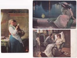 5 db régi képeslap hölgyekről / 5 pre-1945 lady postcards