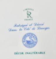 6 db Limoges süteményes tányér, jelzett, hibátlan, d: 19,5 cm