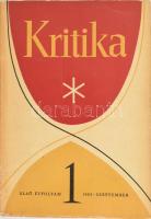 1963 Kritika folyóirat I. évfolyamának 1. száma, szép állapotban, 64p