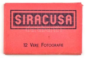cca 1920-30 Siracusa, 12 db sokszorosított fotó, eredeti papír tokban, 6x9 cm