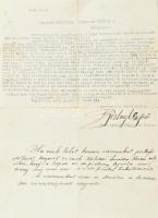1932 Magyar Vadászújság részére szóló levél felvilágosítás ügyben, a hátoldalán a válaszlevéllel.