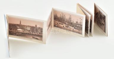 cca 1900 Hamburg leporelló, eredeti, sérült papír borítóban, 7x12 cm