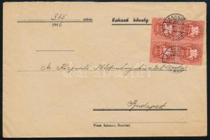 1946 (14. díjszabás) Levél Lovasfutár 500 ezer P négyestömbbel