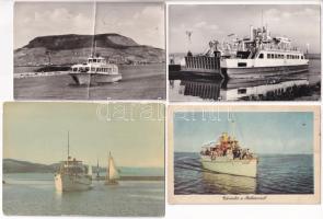 9 db modern magyar hajós képeslap, sok balatoni / 9 modern Hungarian ship motive postcards