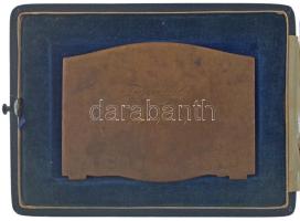 1929. Bronz sport emlékplakett, hátoldalon "Tápiósüly III. díj 1929. IX. 4" véséssel, nem ...