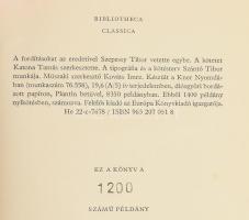 Tibullus és Propertius összes költeményei. Fordították Babits Mihály, Disda Jenő, Kazinczy Ferenc, N...