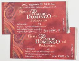 2002 Placido Domingo koncert, Bp., UTE Stadion, Megyeri út, 2 db sorszámkövető belépőjegy,