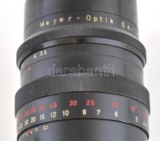 Meyer-Optik Görlitz Primotar 3.5/180mm objektív, bőr tokban