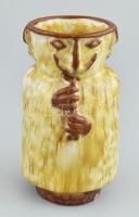 Pap János: Retró figurális váza, jelzett, kis lepattanás, m: 15,5 cm