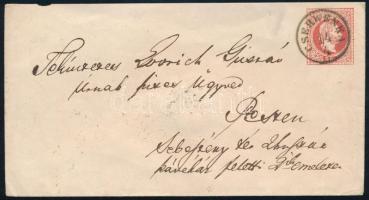 1868 5kr díjjegyes boríték / PS-cover "CSERWENKA" - "PEST"