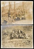 cca 1930-40 Cserkészek, 4 db fotó, 9x11,5 cm