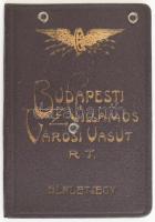 1915 A Budapesti Villamos Városi Vasút Rt. fényképes bérletjegye, katonatiszt részére, pecsétekkel é...