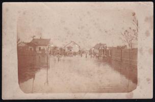 Szegedi árvíz, fotólap, kissé foltos, 14x9 cm