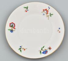 6 db Zsolnay art deco tányér. Kézzel festett, jelzett, minimális kopással d: 12 cm