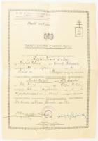 1944 Szentendre, 101. vasútépítő ezred, származási igazolvány