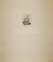 Seres János (1920-2004): Vitorlások, rézkarc, szignált 9x13cm