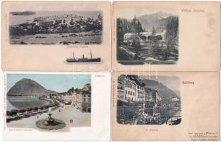8 db RÉGI (1905 előtti) külföldi város képeslap / 8 pre-1905 European town-view postcards