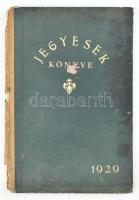 1929 Jegyesek könyve sok reklámmal, ékszer, ruha, étel, stb Kopott vászonkötésben