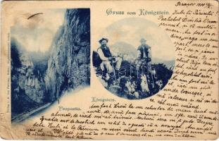 1900 Zernest, Zernyest, Zarnesti; Königstein, Propastia / Királykő-hegység, Propaszta, Propastea / mountain pass, gorge (EB)