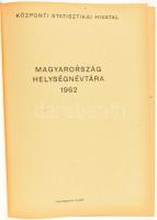 Központi Statisztikai Hivatal: Magyarország helységnévtára 1962 Bp., 1962, Statisztikai Kiadó, XI+10...