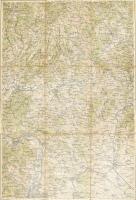 cca 1910 Budapest - Losoncz térkép vászonon 57x38 cm