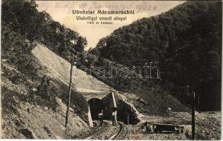 1915 Visóvölgy, Valea Viseului (Máramaros); vasúti alagút 160 m hosszú. Berger Miksa utóda kiadása / railway tunnel (EK)