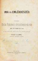 Filó Lajos: Ima és Emlékbeszéd. Deák Ferenc Bp., 1876. Petrik Soma. 17p. Későbbi papírborítóval