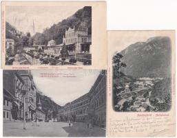 Herkulesfürdő, Baile Herculane; - 6 db RÉGI város képeslap / 6 pre-1945 town-view postcards
