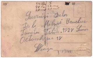 1928 Keresztvár, Nyén, Nyién, Teliu (Brassó); iparvasút, vasúti alagút építése közben, gőzmozdony, v...