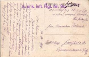 1918 Denkmal für die am S. Marco bei Görz gefallenen Helden des K.u.K. I.-R. 96. in Cernice / WWI Au...