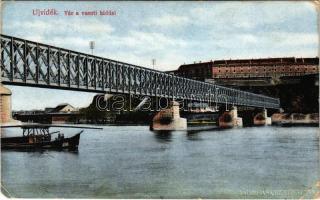 1914 Újvidék, Novi Sad; Pétervárad vár, vasúti híd. Bettelheim Miksa és Társa kiadása / Grad Petrovaradin / Festung Peterwardein / castle, fortress, railway bridge (EM)