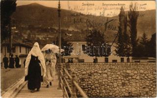 1914 Sarajevo, Sehercehaina Brücke / bridge, Bosnian folklore (EK)