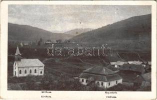 Carlibaba, Kirlibaba, Radnalajosfalva (Bukovina, Bucovina); general view with church. Ukrainischer Verlag Seletyn, Bukowina (fa)