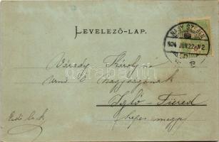 1904 Nagyszeben, Hermannstadt, Sibiu; Hermannsplatz / Hermann tér, laktanya. G. A. Seraphin kiadása ...