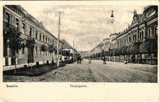 Zimony, Semlin, Zemun; Hauptgasse / Fő utca. A. Stepner kiadása / main street (EB)