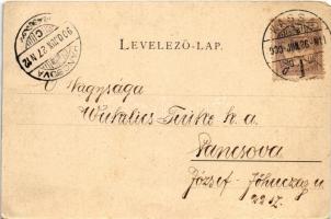 1900 Kassa, Kosice; M. kir. Gazdasági Tanintézet. Vitéz A. kiadása / farmer school (kopott sarok / w...