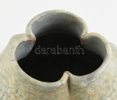 Gorka Géza - Art deco Zodiákus díszváza. Korongozott és kézzel formált cserép. Többrétegű mázzal fes...