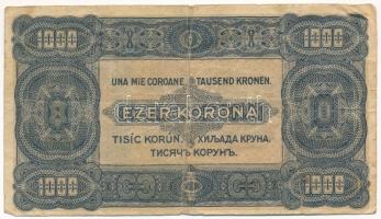 1923. 1000K nyomdahely-jelölés nélkül T:F,VG Adamo K37