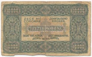 1923. 10.000K "Magyar Pénzjegynyomda Rt." nyomdahely jelöléssel, piros sorozat-és sorszámm...