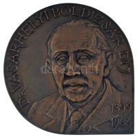 1997- Dr. Vásárhelyi Boldizsár díj 1899-1963 / Magyar Útügyi Társaság kétoldalas, öntött bronz díjplakett eredeti dísztokban (120x119mm) T:AU