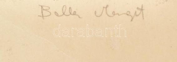 Balla Margit (1947-): Szürrealista kép. Rézkarc, papír, jelzett, sérült (törésnyomokkal), 49x39 cm