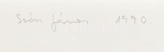 Saxon-Szász János (1964-). Alliance, 1990. Szitanyomat, papír, jelzett, számozott (3/5). Kissé sérül...