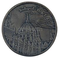 1978. "Koronázási jelvények / Budapest 1978. I. 6." nagyméretű ezüstpatinázott bronz emlék...