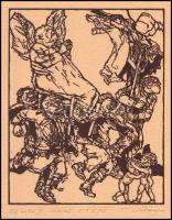 Bálványos Huba (1938-2011). Ad astra IX., Áhítat. Linómetszet, merített papír, jelzett, művészpéldán...