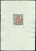 Stettner Béla (1928-1984): Anya, 1982. Színes rézkarc, merített papír, jelzett, 71/100 számozással, ...