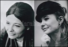 Eltéri időben készült felvételek Törőcsik Mari (1935-2021) színésznőről, Pánczél György (1920-?) filmtörténész hagyatékából (film- és színházifotó gyűjteményéből) 3 db modern nagyítás, 21x15 cm és 10x15 cm