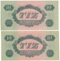 1944. 10P (2x) "A Vöröshadsereg Parancsnoksága" sorszámkövetők "CM 768422 - CM 768423...