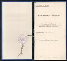 cca 1930-40 10 db okmány, többségében iskolai bizonyítvány és egy fényképes személyazonossági igazol...