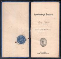 cca 1930-40 10 db okmány, többségében iskolai bizonyítvány és egy fényképes személyazonossági igazol...