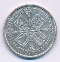 Nagy-Britannia 1933. 1Fl Ag "V. György" T:VF Great Britain 1933. 1 Florin Ag "George ...